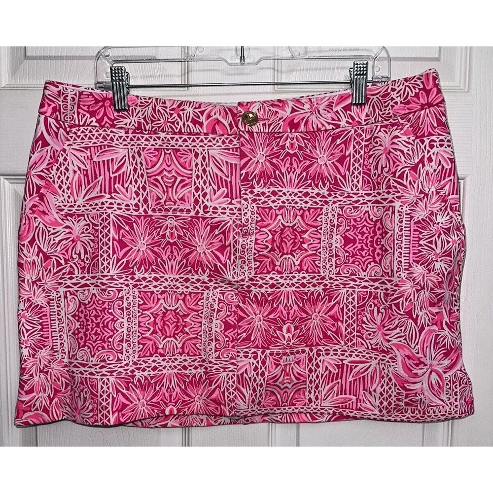Lilly Pulitzer Colette Knit Skort Pinata Pink New Blooms On The Block Size 14